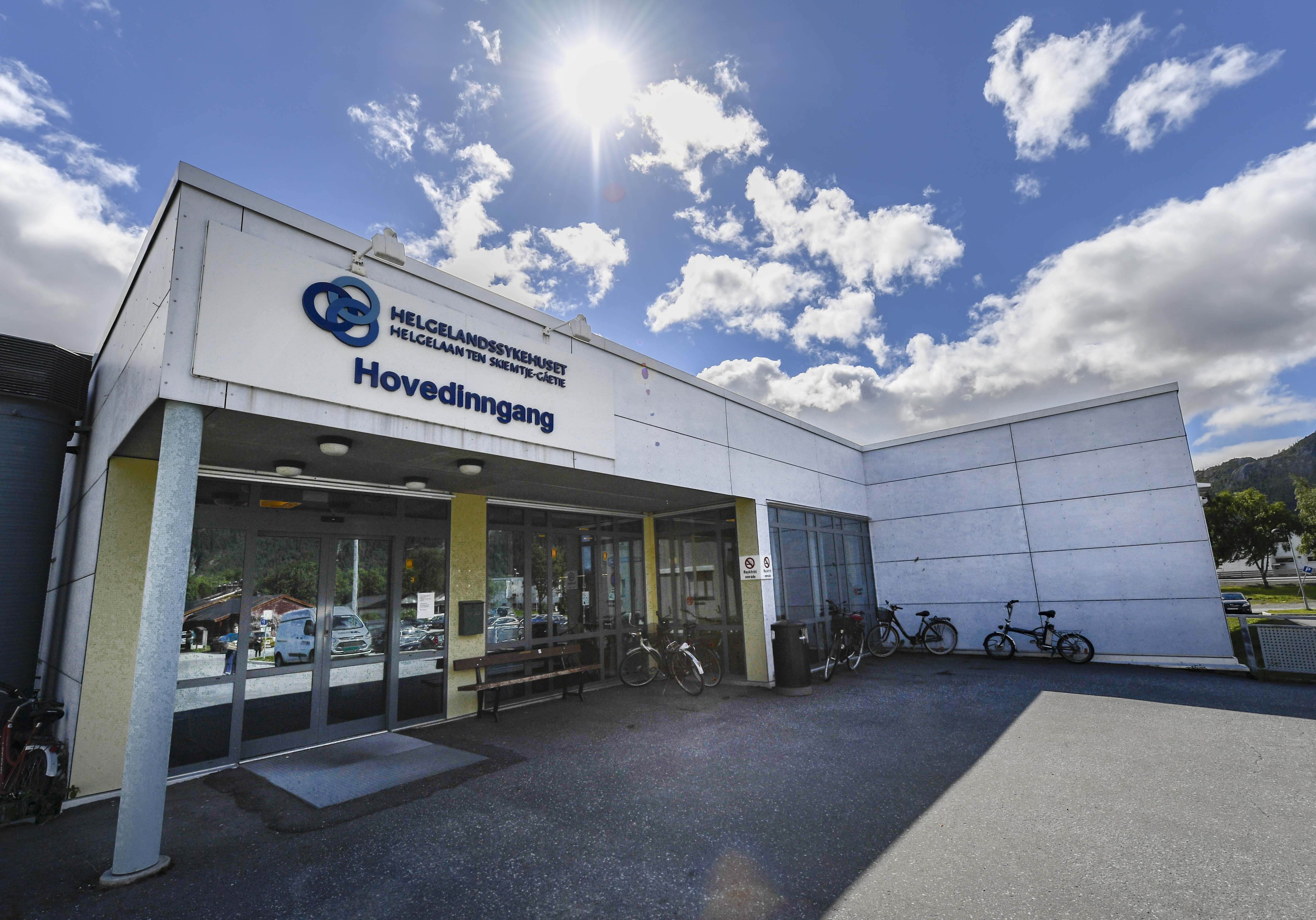 Inngangspartiet til sykehuset i Mosjøen