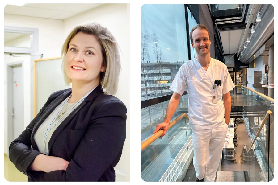 Hege Harboe-Sjåvik ved Helgelandssykehuset og Kristoffer Hammer Endresen ved Nordlandssykehuset