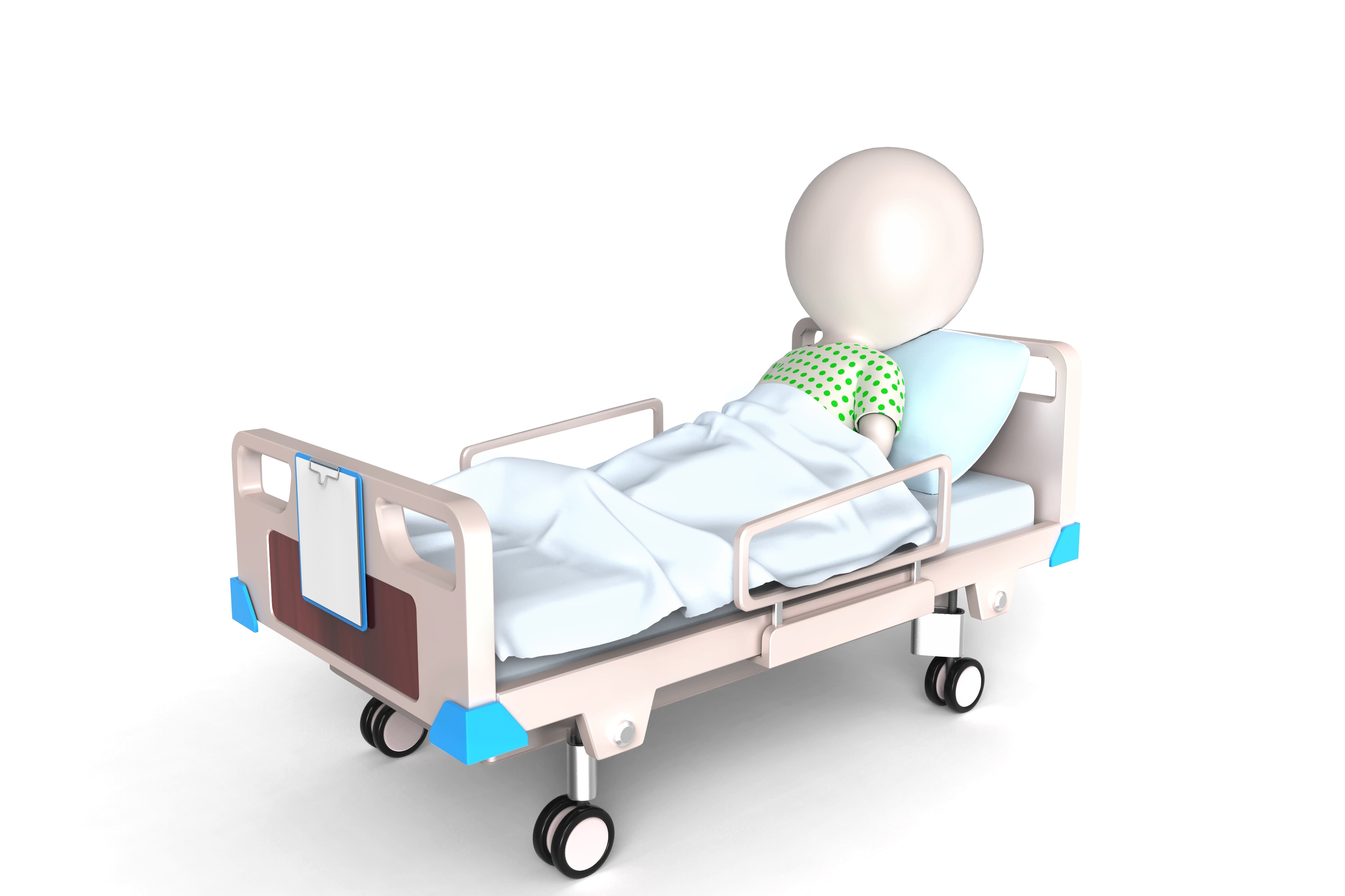 En baby i en sykehusseng