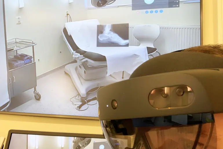 Illustrasjon av Hololens.